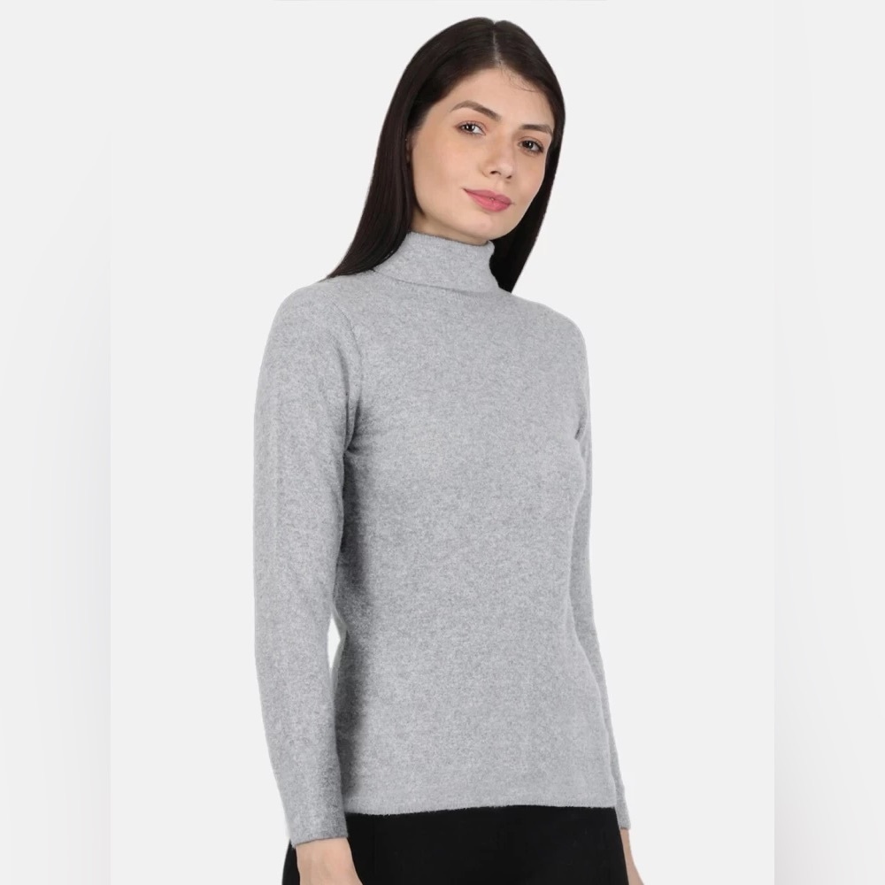 [Free add on item] Gray Turtleneck Sweater